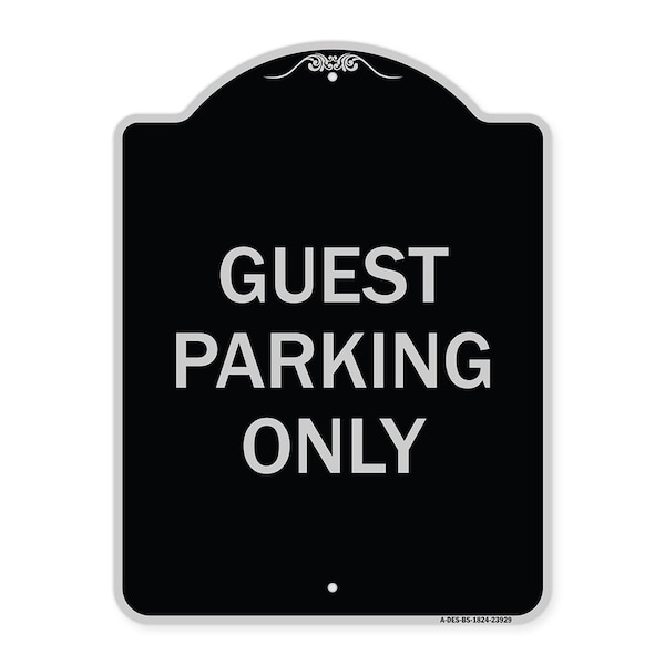 Signmission Guest Parking Only Heavy-Gauge Aluminum Architectural Sign, 24" x 18", BS-1824-23929 A-DES-BS-1824-23929 - main